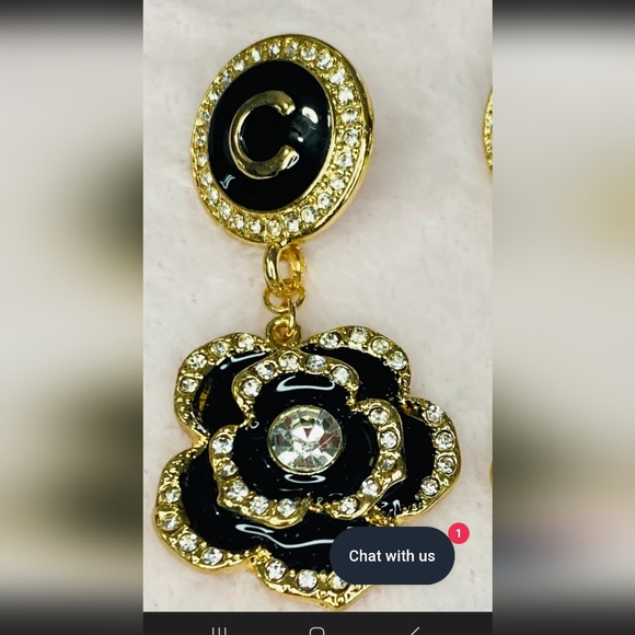 Luxury Camellia Flower Drop Earrings - Picture 4 of 8